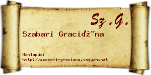 Szabari Graciána névjegykártya